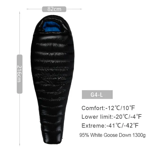 AEGISMAX G Series White Goose Down Mummy Camping Sleeping Bag Ultralight
