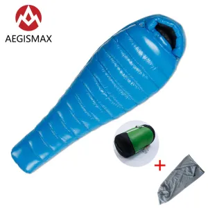 AEGISMAX G Series White Goose Down Mummy Camping Sleeping Bag Ultralight