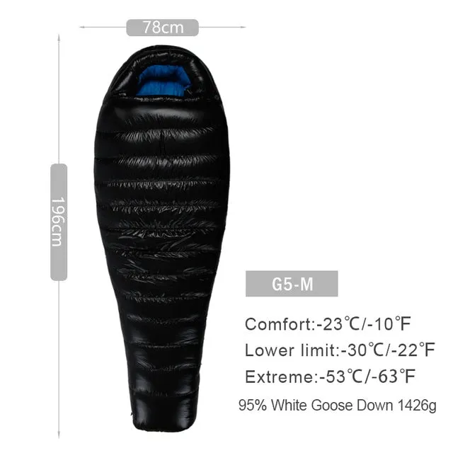 AEGISMAX G Series White Goose Down Mummy Camping Sleeping Bag Ultralight