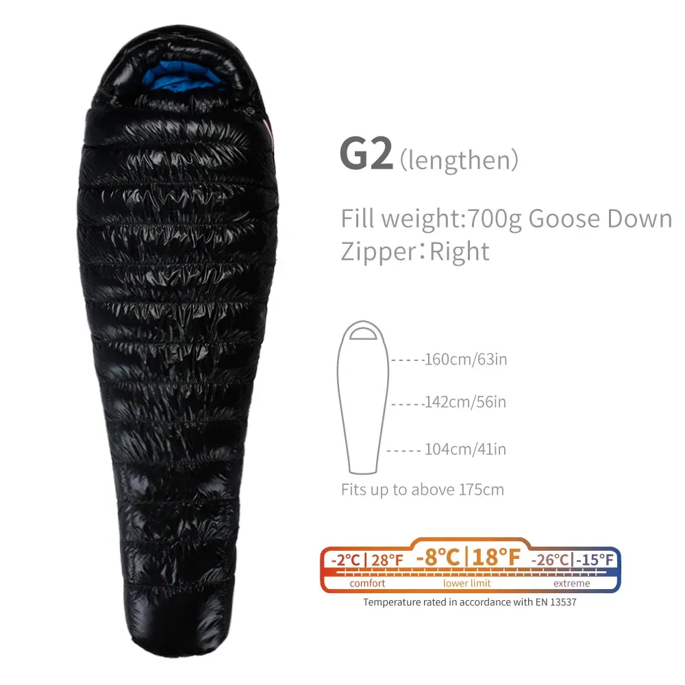 AEGISMAX G2 -8 Degree 800FP Goose Down Sleeping Bag Ultralight for Men & Women