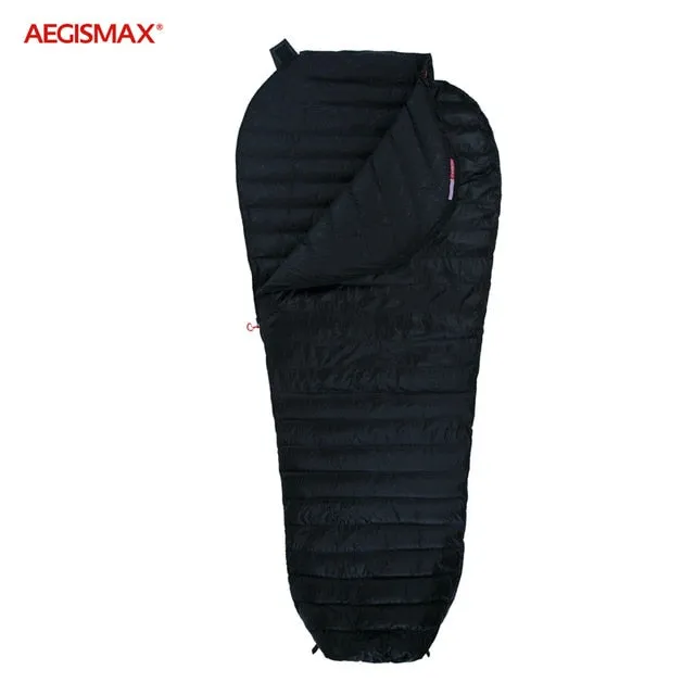 AEGISMAX NANO Upgrade Series Red Black Purple Outdoor Camping Ultra-Light Spring Autumn Mummy Ultra Dry Goose Down Sleeping Bag