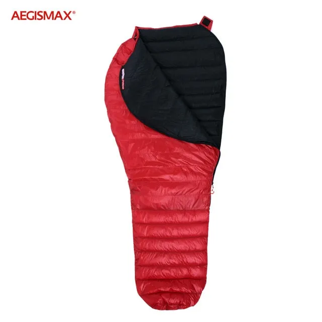 AEGISMAX NANO Upgrade Series Red Black Purple Outdoor Camping Ultra-Light Spring Autumn Mummy Ultra Dry Goose Down Sleeping Bag