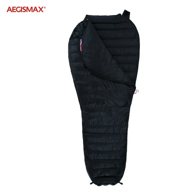 AEGISMAX NANO Upgrade Series Red Black Purple Outdoor Camping Ultra-Light Spring Autumn Mummy Ultra Dry Goose Down Sleeping Bag