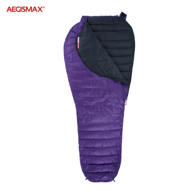 AEGISMAX NANO Upgrade Series Red Black Purple Outdoor Camping Ultra-Light Spring Autumn Mummy Ultra Dry Goose Down Sleeping Bag