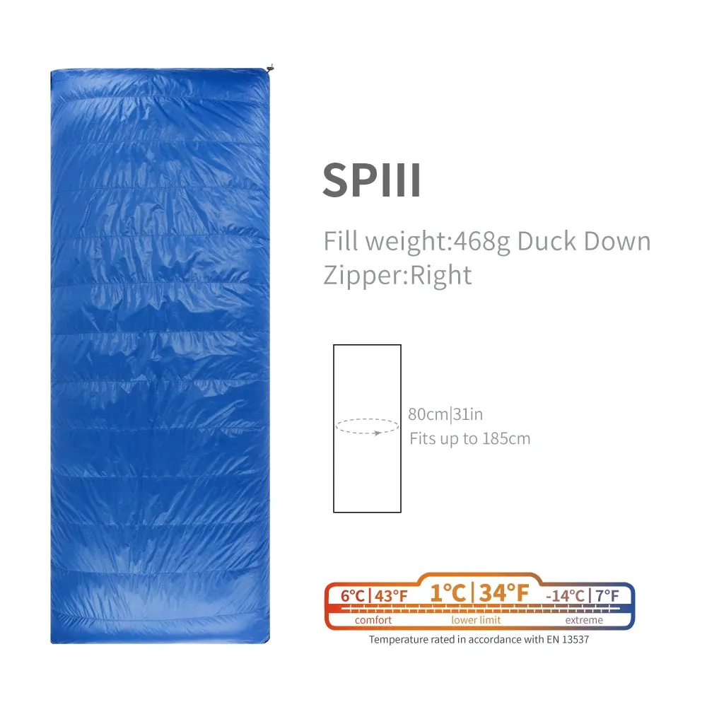 AEGISMAX SP3 1 Degree 650FP Duck Down Sleeping Bag Ultralight Outdoor Camping Hiking Sleeping Bag