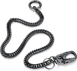 Ahiller Pant Key Wallet Chain for Men Women,Zinc Alloy Stainless Steel Belt KeyChains with 2 Carabiner Clip for Handbag Jean