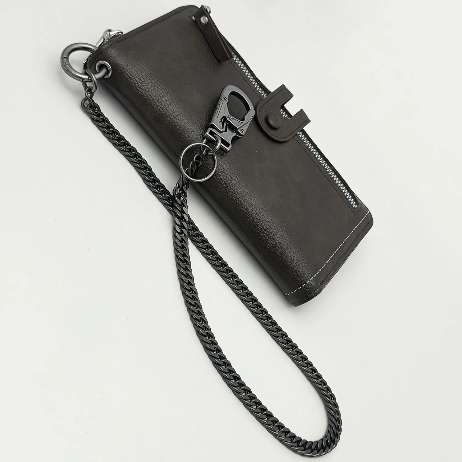 Ahiller Pant Key Wallet Chain for Men Women,Zinc Alloy Stainless Steel Belt KeyChains with 2 Carabiner Clip for Handbag Jean