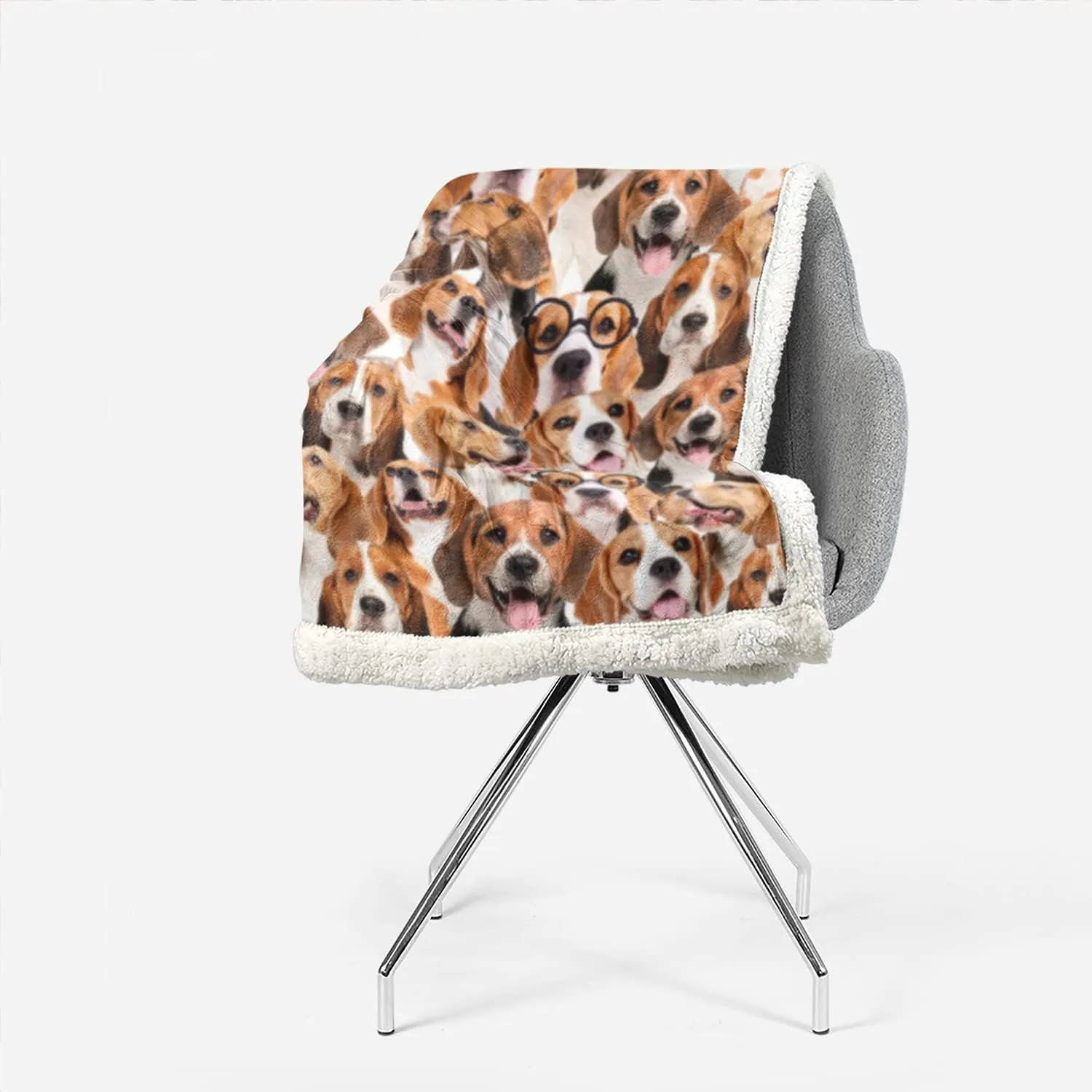 AILONEN Beagle Dog Blanket for Kids Adults,Beagle Animal Pattern Plush Gift Lovers,Double Sided Sherpa Throw Print Flannel Fleece(70 x 55 inches) Dog10
