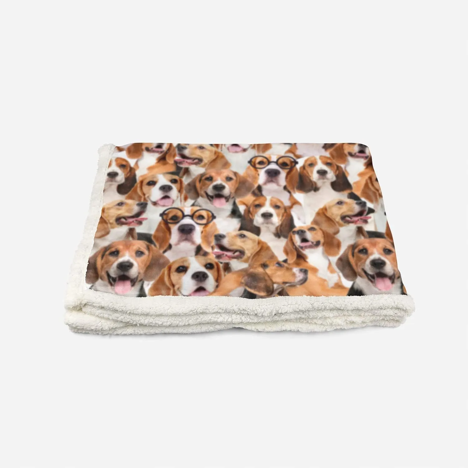 AILONEN Beagle Dog Blanket for Kids Adults,Beagle Animal Pattern Plush Gift Lovers,Double Sided Sherpa Throw Print Flannel Fleece(70 x 55 inches) Dog10