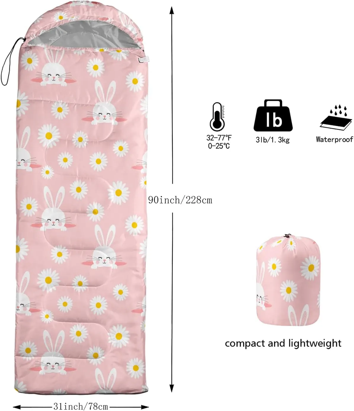 AILONEN Boys Extreme Sports Camping Sleeping Bags,Lightweight & Waterproof,3 Season Warm & Cool Weather,Dirt Bike Motocross Rider Themed Sleeping Bags,Travelling,Outdoors