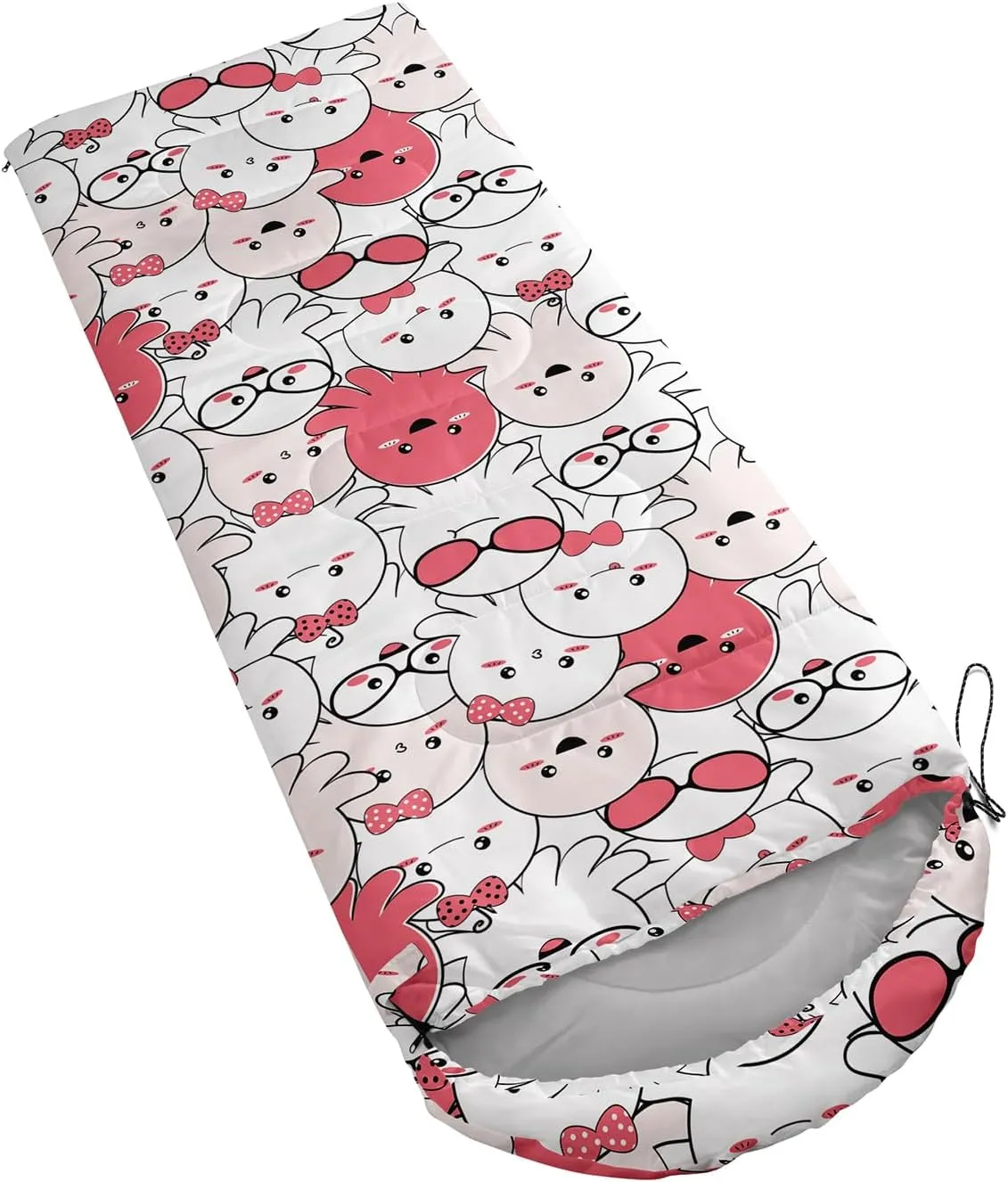 AILONEN Cartoon Camping Sleeping Bag for Boys Girls Adults,Lightweight & Waterproof,3 Season Warm & Cold Weather,Portable,Printed Sleeping Bag,Traveling,Camping,Hiking