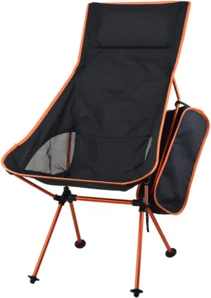 AISHANBAIHUODIAN Folding Fishing Chair Backrest Beach Chairs Lightweight Camping Hiking Seat Garden Ultralight Office Home Furniture BBQ Stool (Color : Bearing 100 kg)