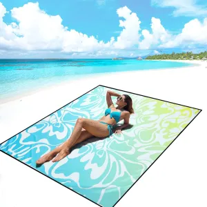 AISPARKY Beach Blanket Waterproof Sandproof, Oversized Large Beach Mat 79" X 83"/120"x108" for 1-8 Adults, Quick Drying&Compact&Lightweight, Picnic Mat Vacation Essentials for Beach Camping Travel