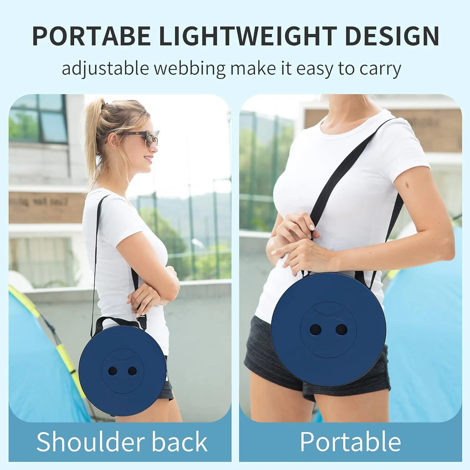 ALEVMOOM Upgraded Folding Stool with Cushion,Portable Collapsible Retractable Stool,Outdoor Chair,Yet More Sturdy Load Capacity 440lbs for Camping Garden Fishing Hiking BBQ with Carry Bag