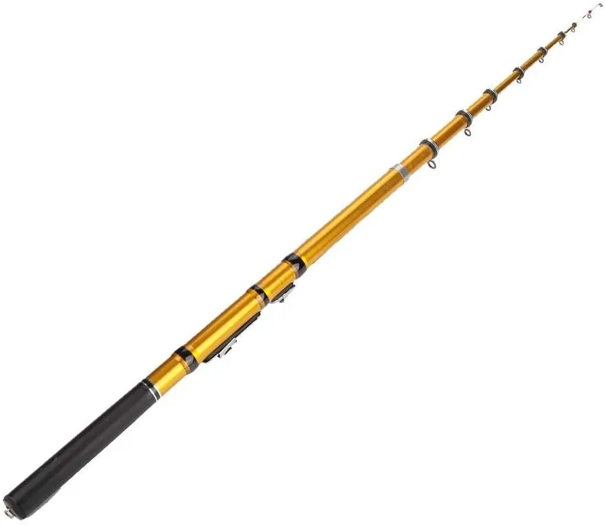 Alomejor Telescopic Fishing Rod Ultra Light Portable Retractable Glass Fiber Fishing Pole for Travel Saltwater Freshwater