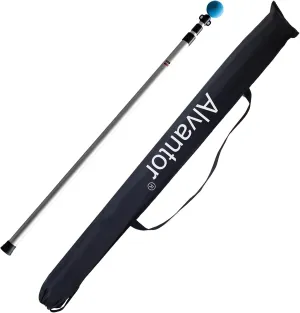 Alvantor Aluminum Telescoping Tarp Poles Adjustable Rods and Round Pad Screen House & Bubble Tent & Vendor Booth