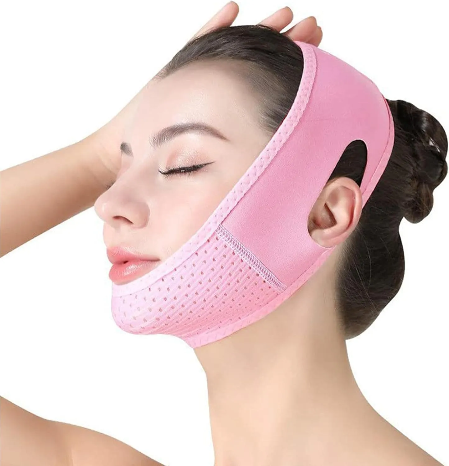 Anti-Snoring Chin Strap for Sleeping, V Line Lifting Mask Double Chin Reducer, Adjustable Chin Strap Universal Fit, Perfect for Women & CPAP Users, Stops Snoring & Tones Double Chin