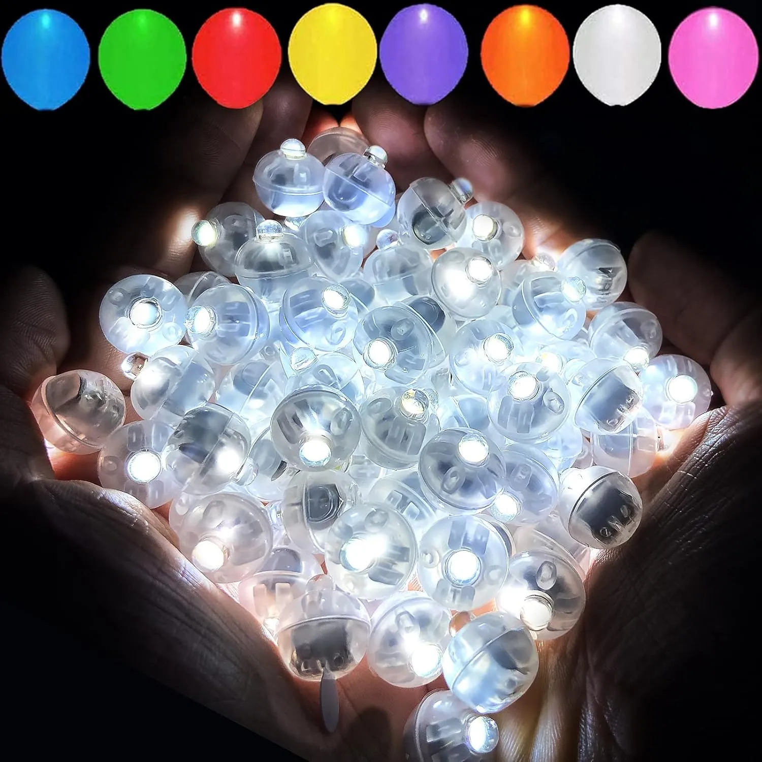 Aogist 200pcs White Balloon Light,Long Standby Time Waterproof Mini Ball Light,Round LED Flash Lamp for Paper Lantern Balloon Party,Wedding,Birthday,Festival,New Year and Christmas Decorative