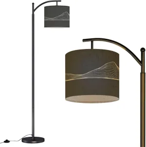 Arc Floor Lamps Abstract Elevation Contour Topography line for About Minimal Mountain Modern LED Adjustable Lampshade Standing Light for Living Room Reading Bedroom Office