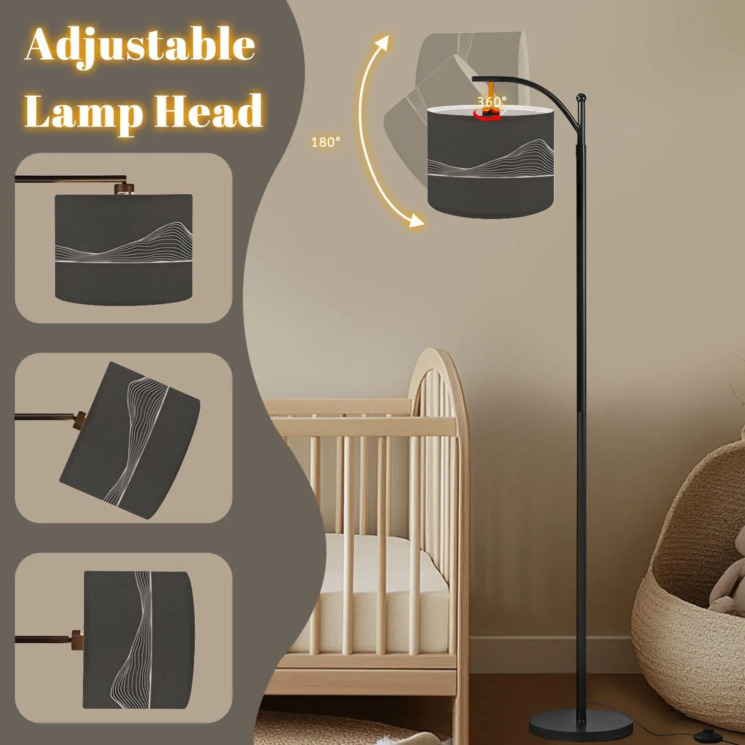 Arc Floor Lamps Abstract Elevation Contour Topography line for About Minimal Mountain Modern LED Adjustable Lampshade Standing Light for Living Room Reading Bedroom Office