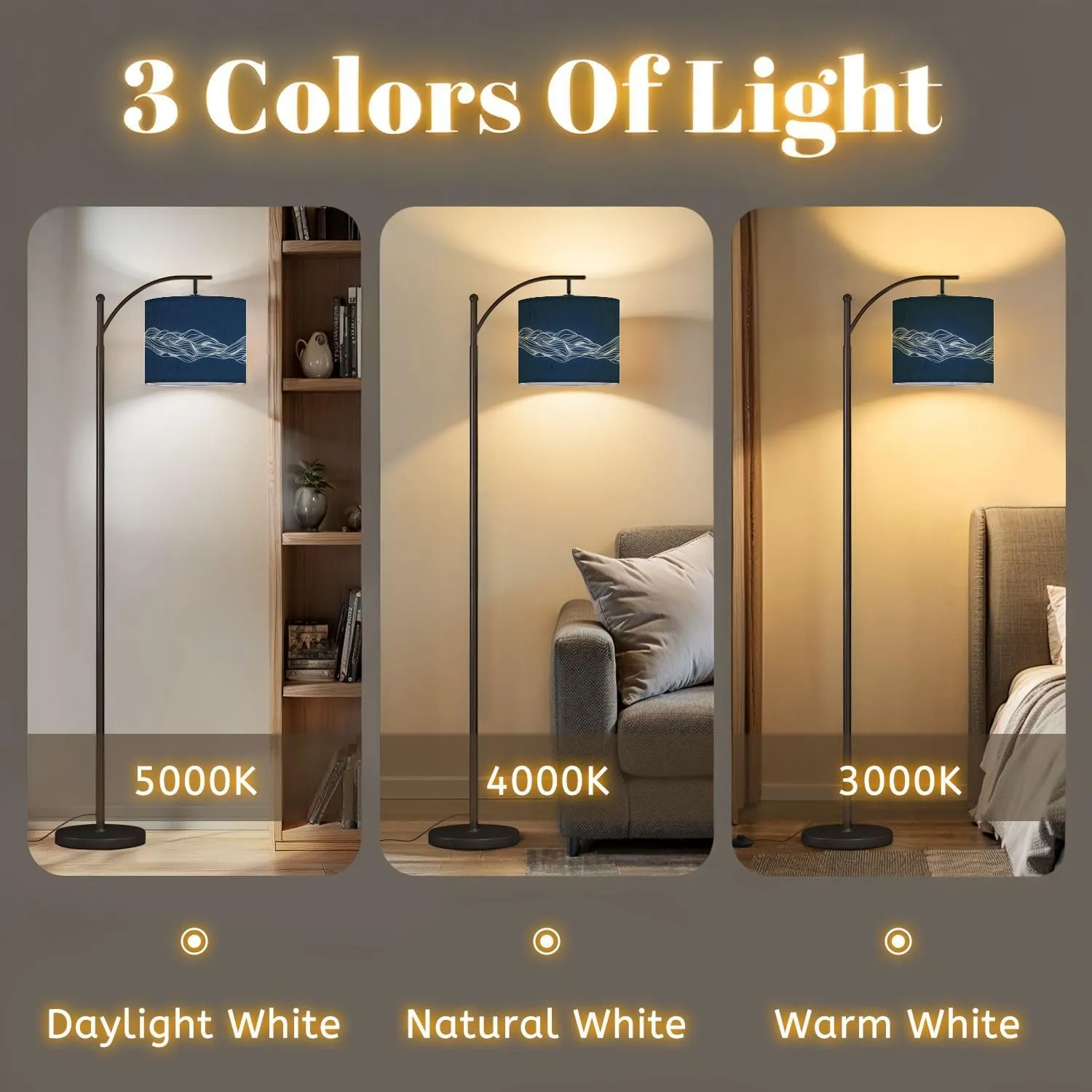 Arc Floor Lamps Abstract Elevation Wavy Topography line for About Minimal Mountain Modern LED Adjustable Lampshade Standing Light for Living Room Reading Bedroom Office
