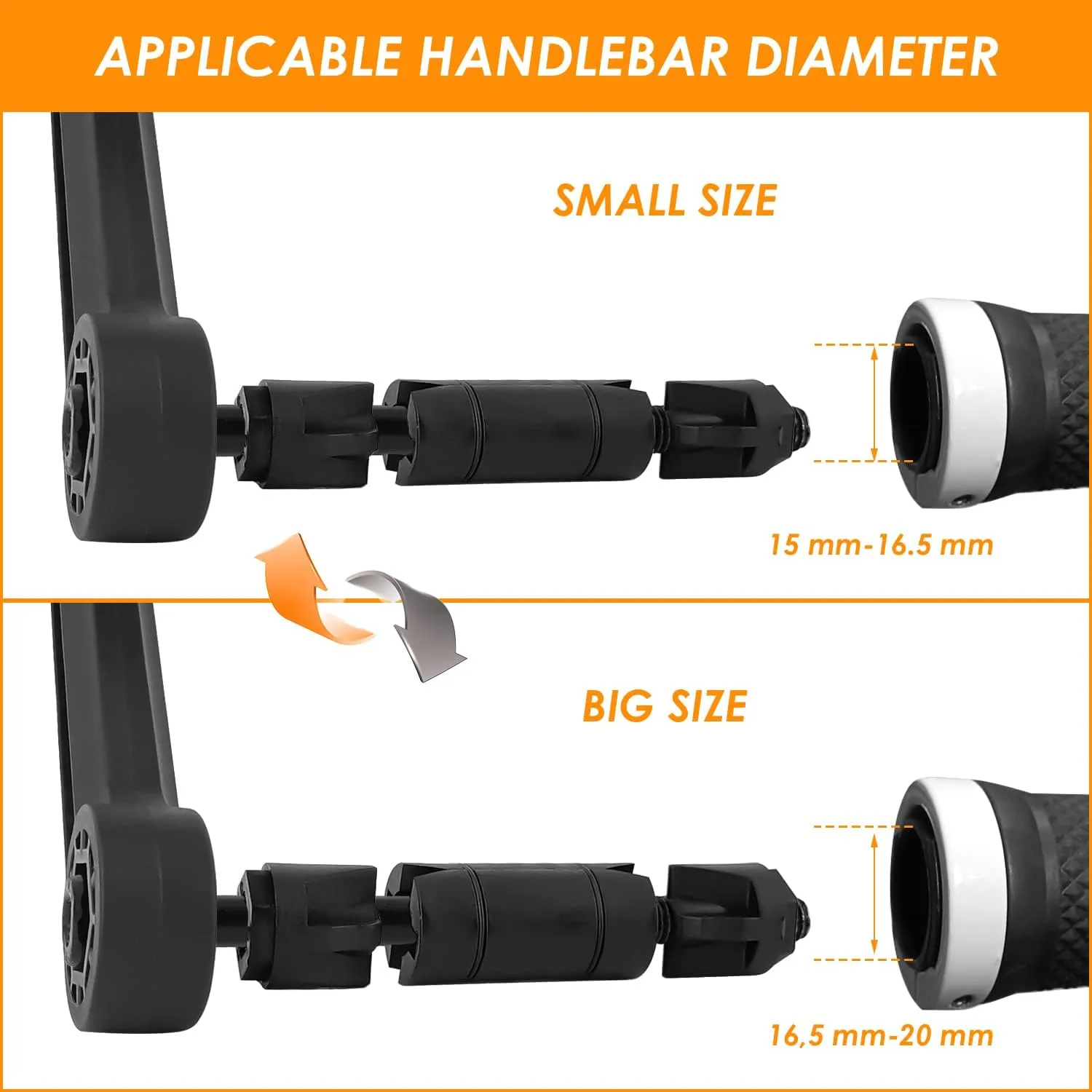 Arkham Bike Mirror for Handlebar HD Bar End Bicycle Mirror Thickened Automotive-Grade Glass for Handlebar Scratch Resistant Safe Rearview Mirror Multi-Angle Adjustable, E-Bike Universal, Left Side