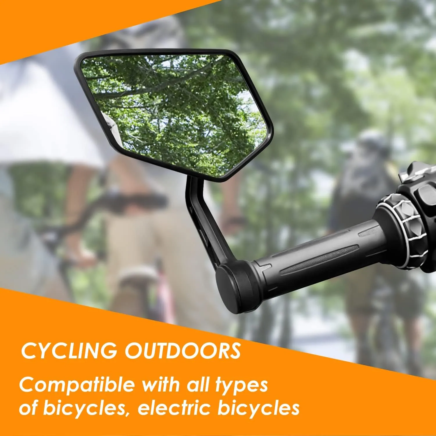 Arkham Bike Mirror for Handlebar HD Bar End Bicycle Mirror Thickened Automotive-Grade Glass for Handlebar Scratch Resistant Safe Rearview Mirror Multi-Angle Adjustable, E-Bike Universal, Left Side