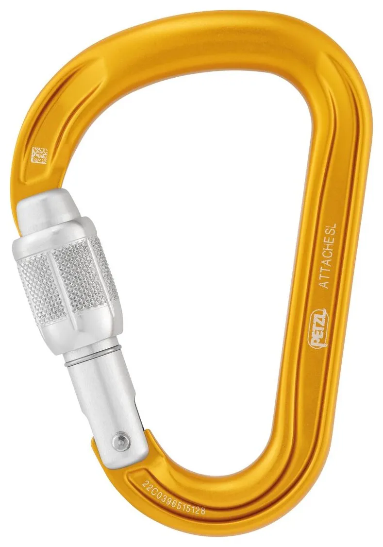 Attache Screw-Lock - geel, HMS schroefkarabiner