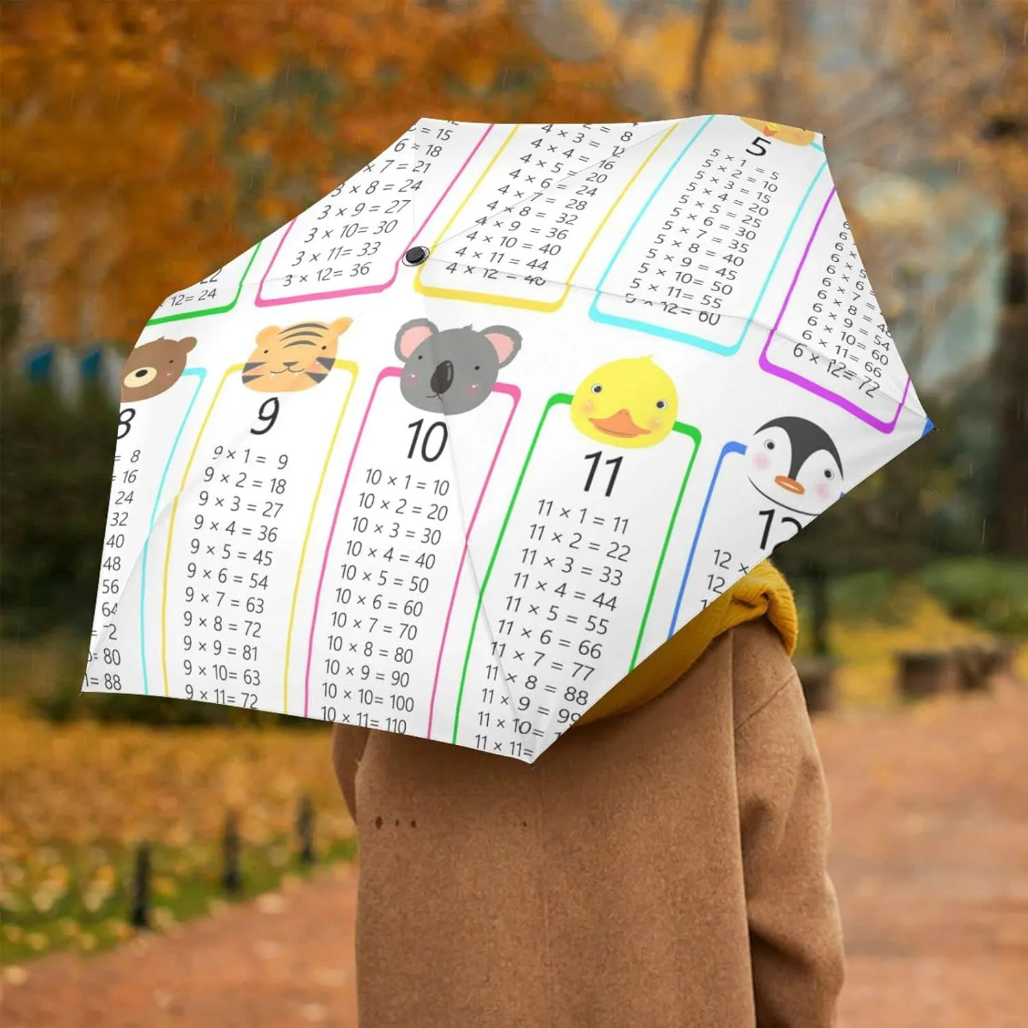 Automatic Lightweight Folding Umbrella, Auto Open/Close Portable Sun Travel Parasol, Compact Anti-UV Strong Rain Umbrella