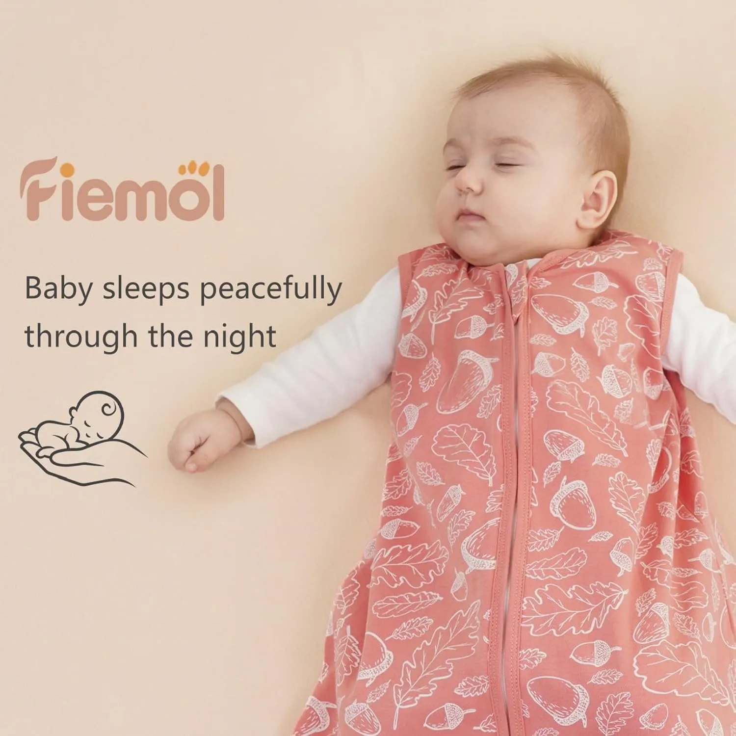 Baby Sleep Sack 18-24 Months, 100% Cotton Sleeping Sack for Newborn and Infant, 3 Pack Baby Wearable Blanket, 0.5 Tog Lightweight Double Zipper Sleep Bag Pink