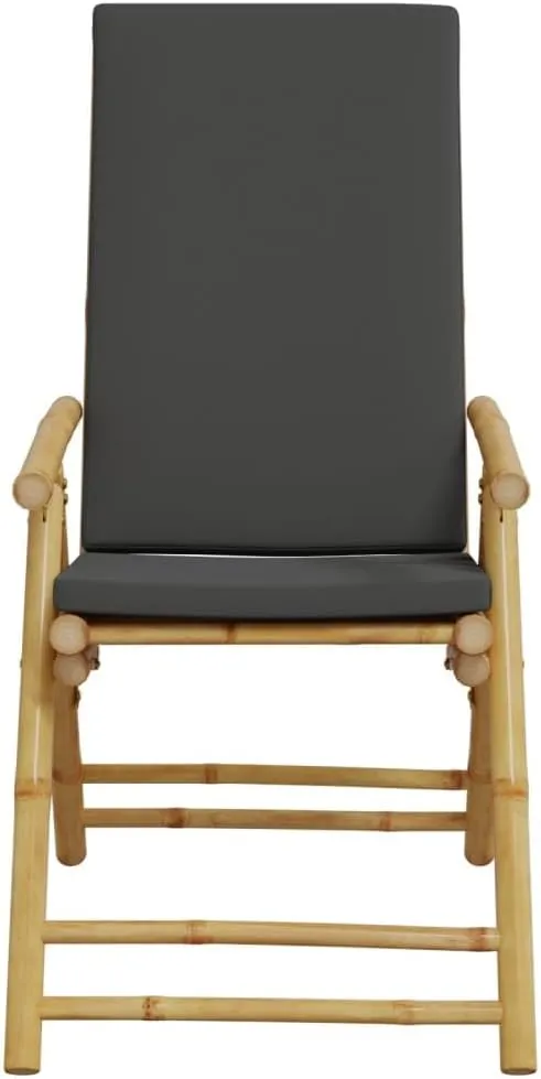 Backyard Chairs Beach Chair Outdoor Chairs Kitchen Chairs - Folding Patio Reclining Chairs 2 pcs with Cushions Bamboo for Beaches Outside Terrace Park