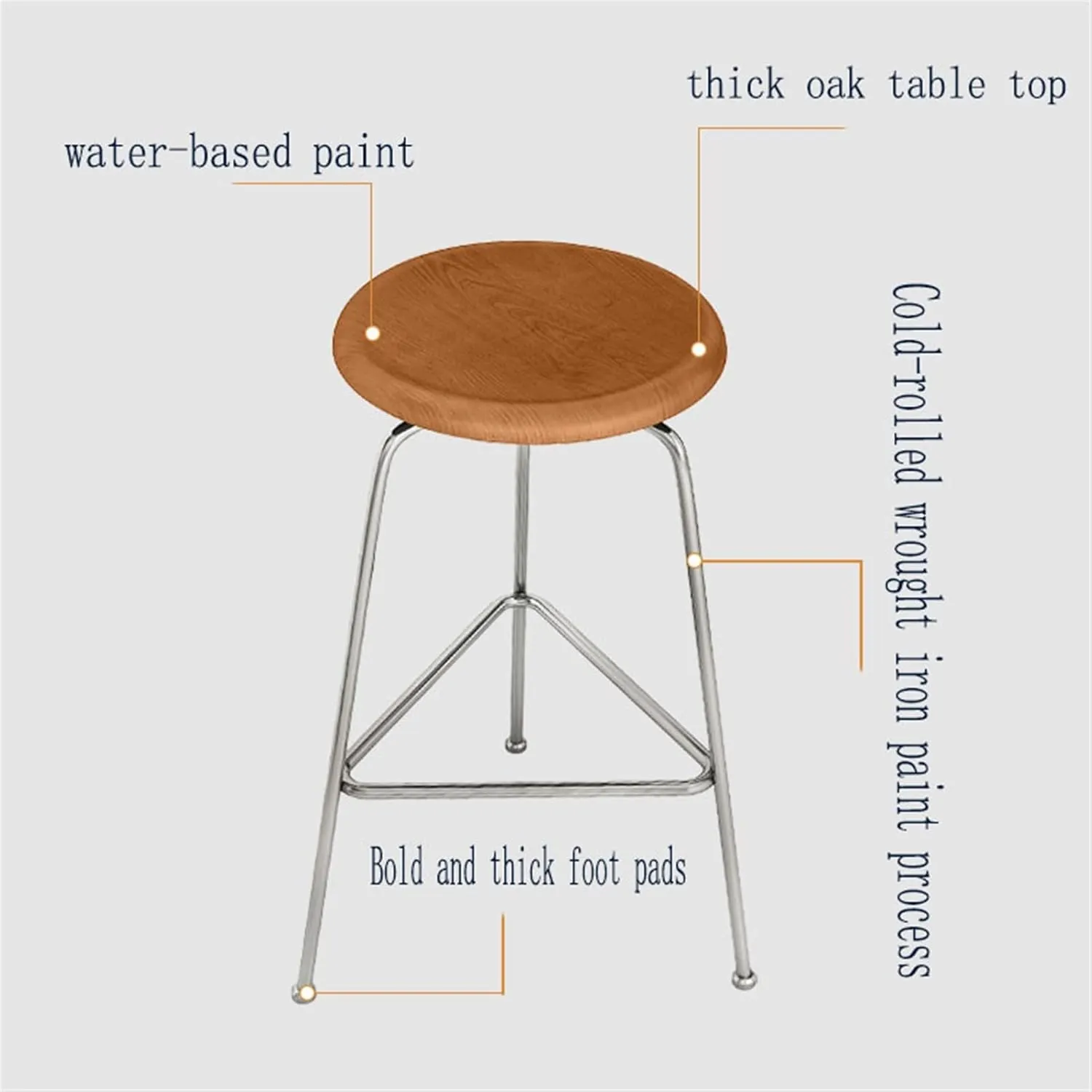 Bar Chairs Bar Chair Modern Thickened Metal Bar Stool Home Restaurant Kitchen Decoration Bar Stool Cafe Decoration Bar Stool Bar Stools with Back(C)