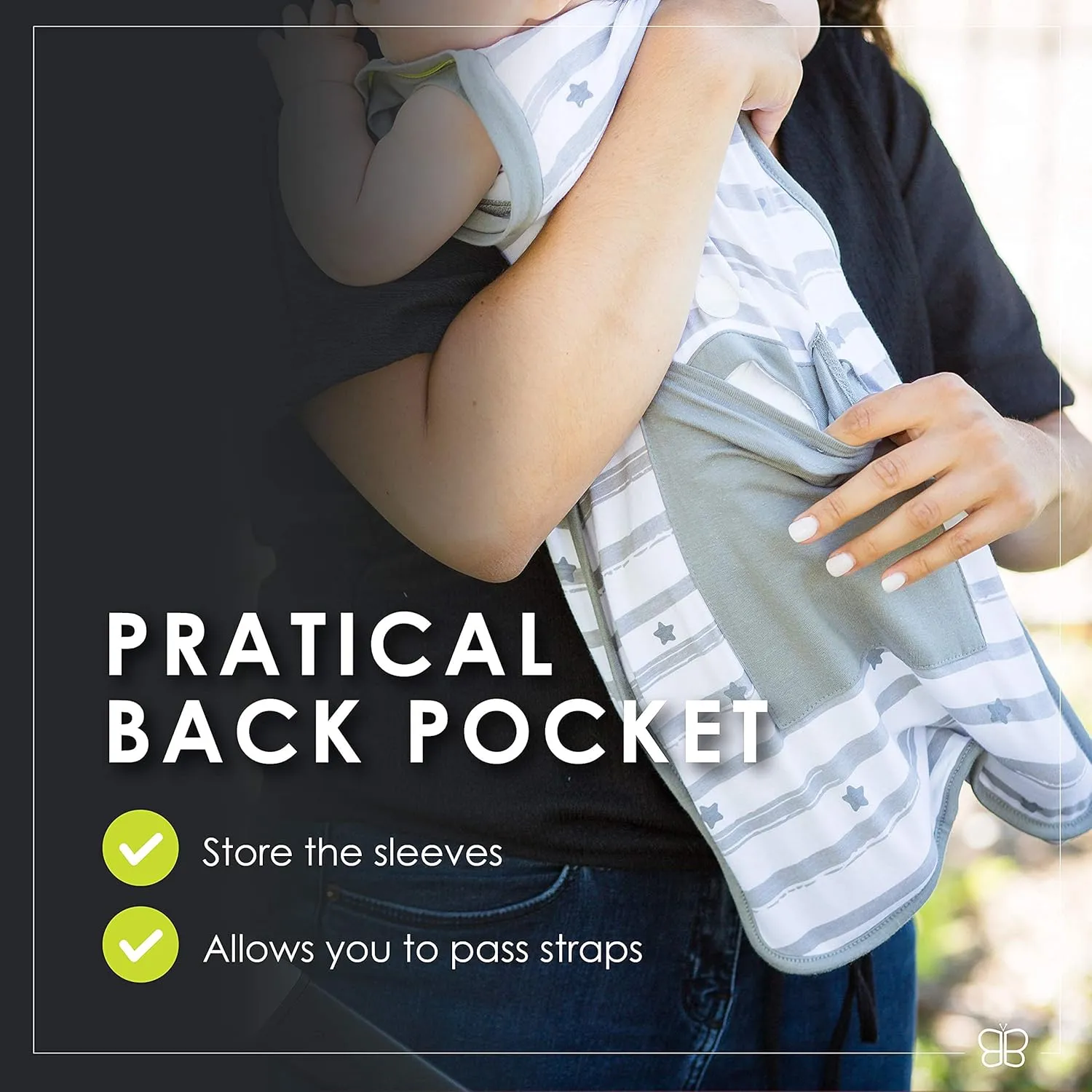 bblüv - Sleëp - Transition Zipper Swaddle Sack with Removable Sleeves -Arms Up Swaddle for Newborns and Infants - Medium