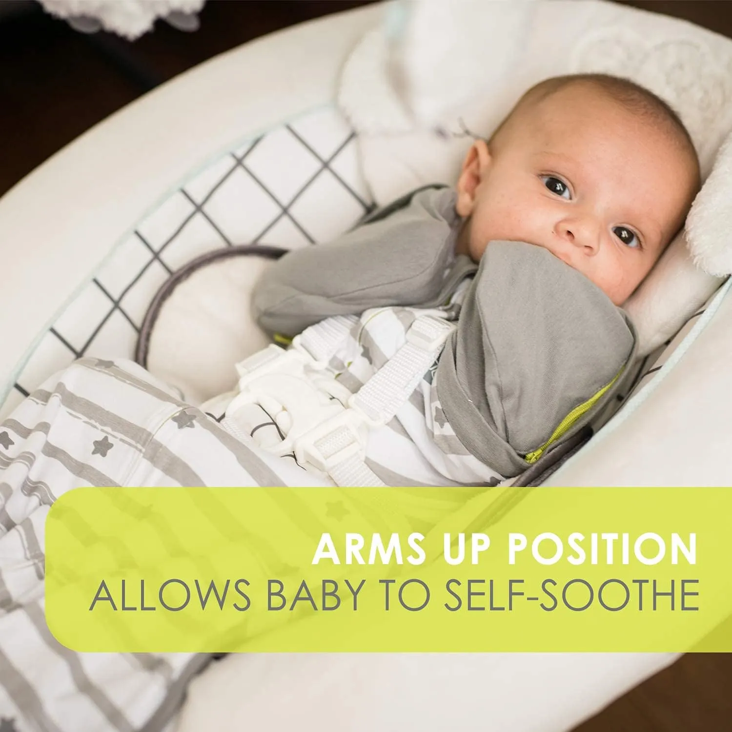 bblüv - Sleëp - Transition Zipper Swaddle Sack with Removable Sleeves -Arms Up Swaddle for Newborns and Infants - Medium