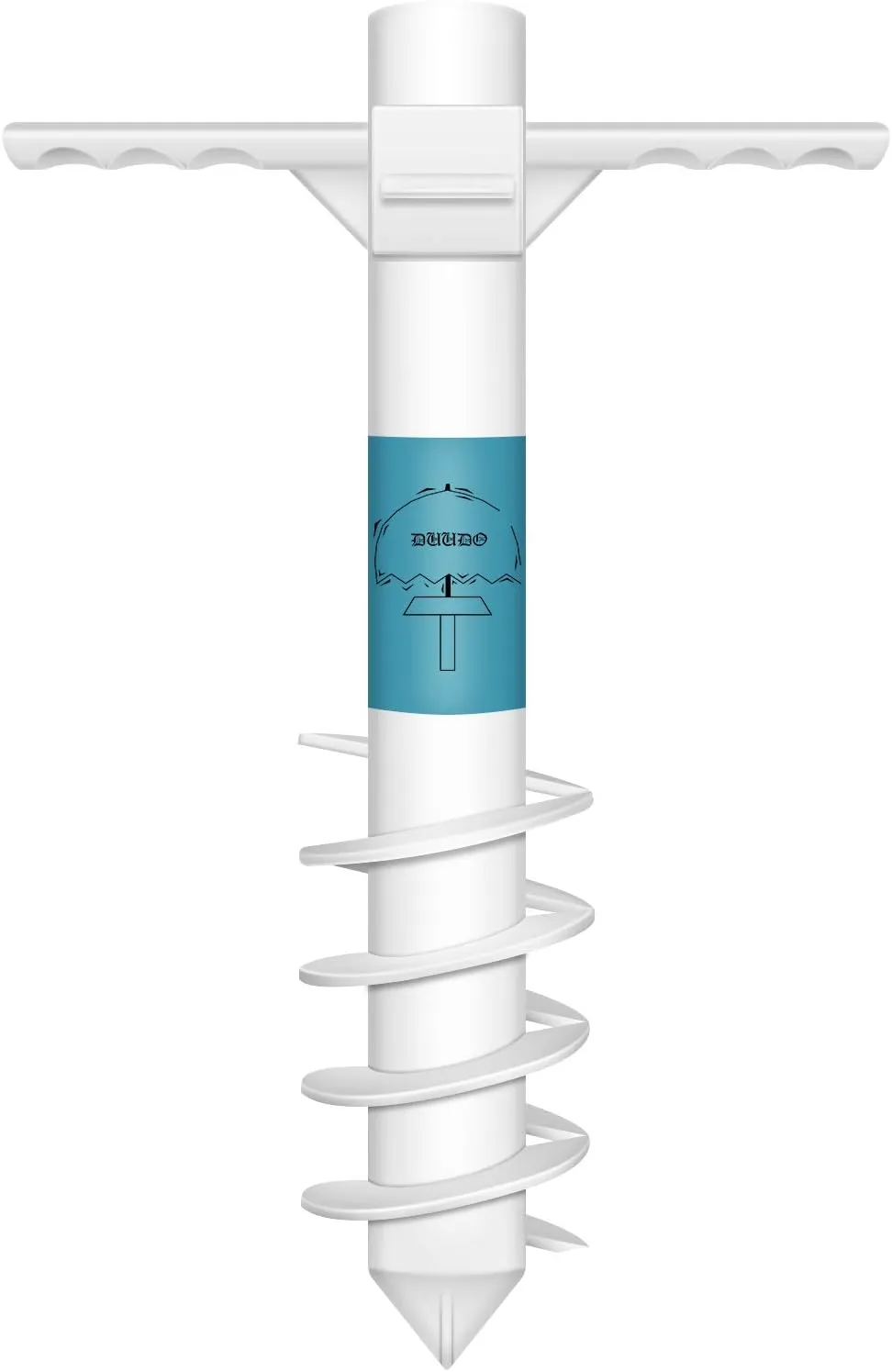 Beach Umbrella Sand Anchor, Beach Accessories-Umbrella Base with 5-Spiral Screw Design, Beach Essentials Umbrella Holder Stand Resist Strong Winds One Size Fits All