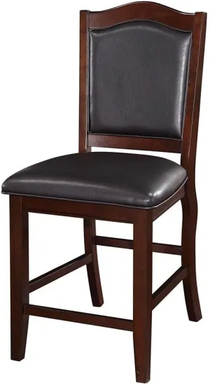Benzara Wooden Armless, Espresso Brown & Black, Set of 2 High Chair