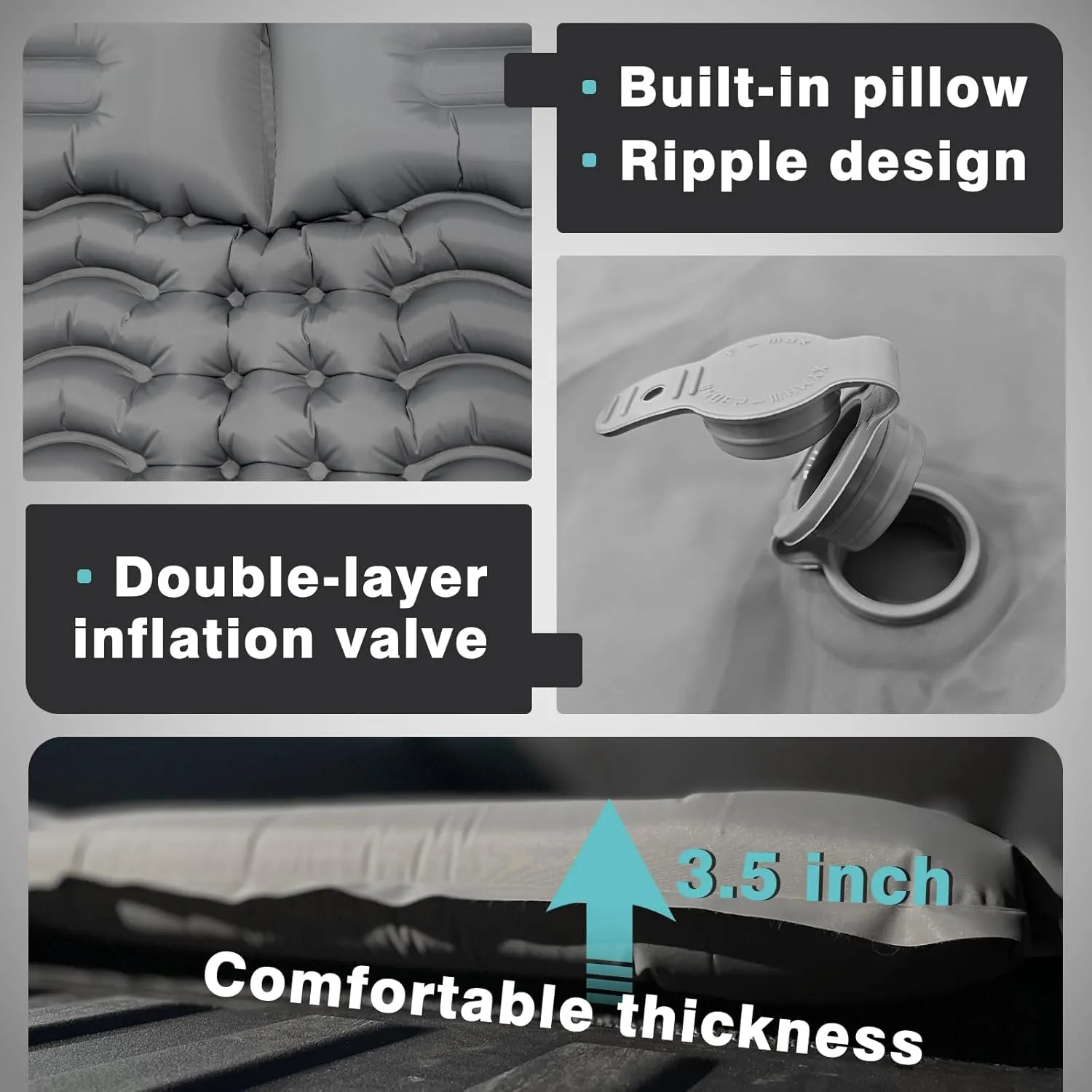 BestEvMod Truck Bed Air Mattress Camping Compatible with Cybertruck 2025 2024 Accessories Pickup Custom Fit with Built in Pump & Carry Bag Bed Back Seat Air Mattress Travel Vacation Camping