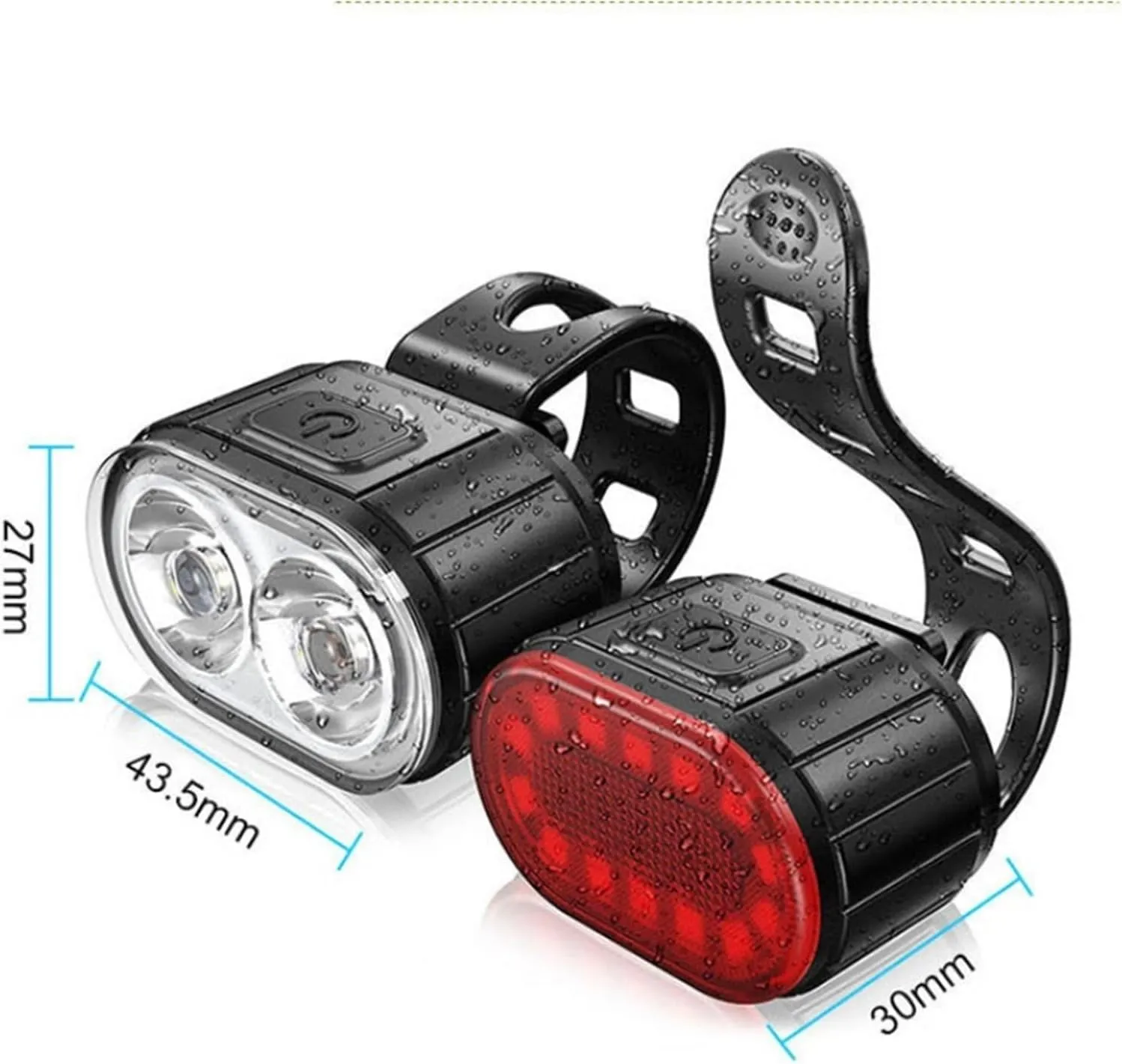 Bike Light Set Cycling Bicycle Front Rear Light Set Bike USB Charge Headlight Light Waterproof Taillight Lantern Bicycle Accessories Bicycle Light(Set)