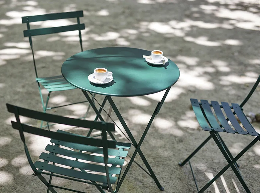 Bistro folding chair clay grey