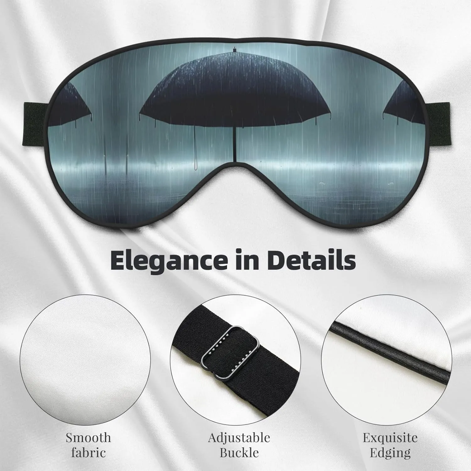 Black Umbrella in The rain Head-Mounted Double-Sided Light-Blocking Sleeping Eye mask to Protect Eyes and Relieve Eye Fatigue