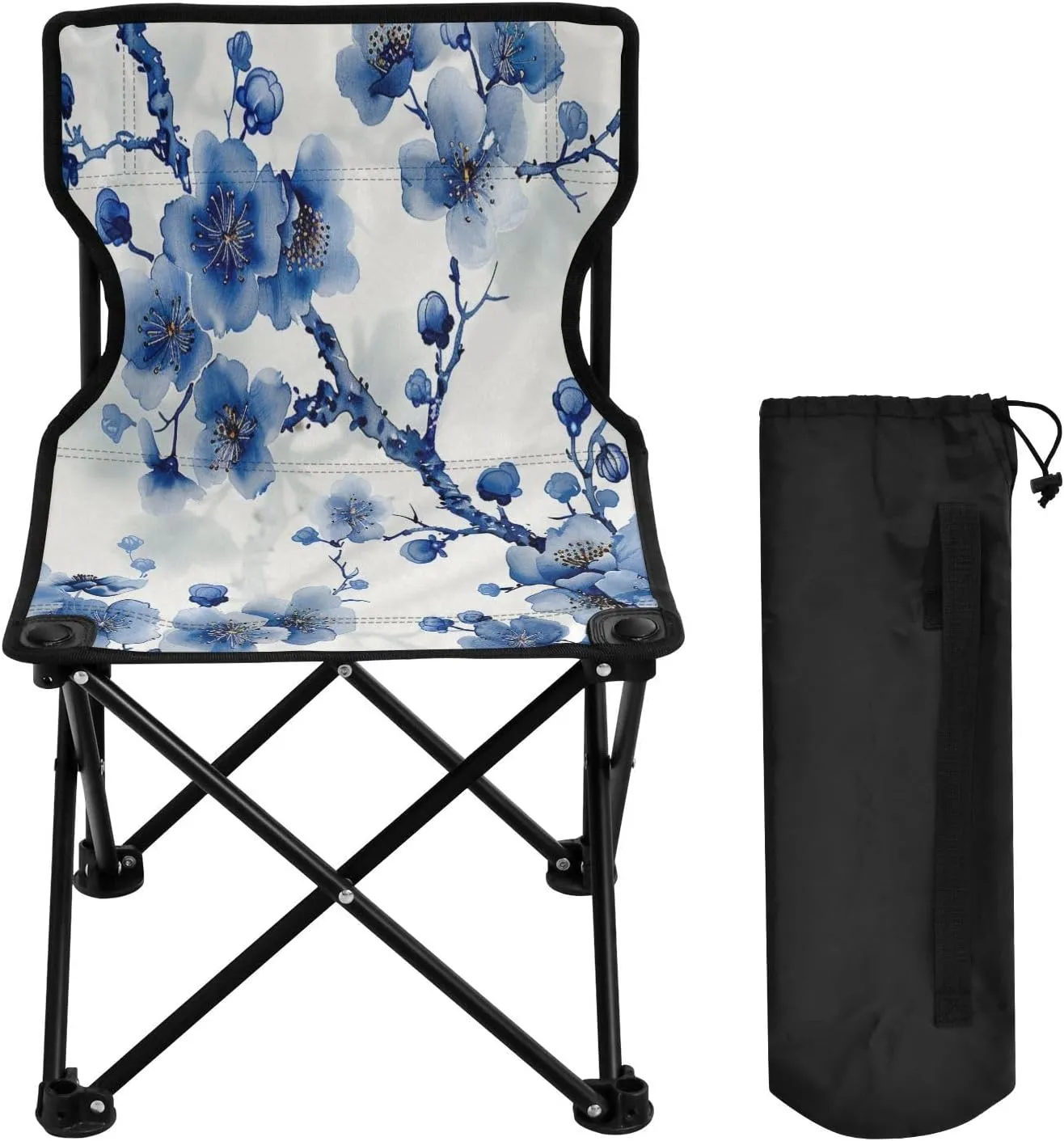 Blue Plum Portable Outdoor Folding Chair Anti-Slip Padded Oxford Cloth Stool Camping Chair Small for Beach Hiking Fishing Gardening Quad Camp Chair