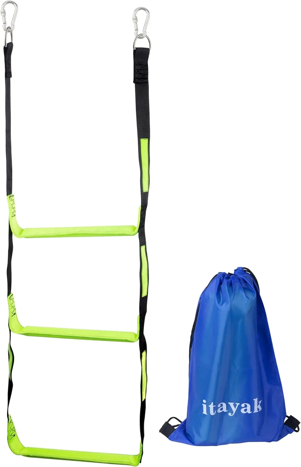 Boat Rope Ladder, Heavy Duty Climbing Rope, Portable Marine Dock Ladder Outdoor Boat Ladder for Inflatable Boat, Kayak, Motorboat, Canoeing (3 Step)