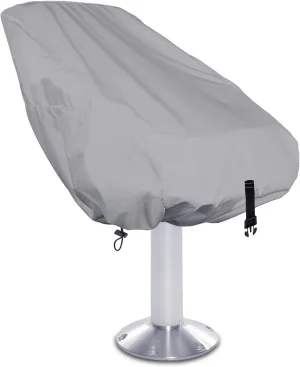 Boat Seat Cover,900D Pontoon Boat Seat Cover, UV Resistant Waterproof Captains Chair Boat seat Cover, Our Boat Seat Cover Protects Your Seat from The Elements,24W x 22W x 25H inch, Grey