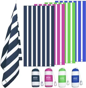 BOGI Microfiber Beach Towel Set,Quick Dry Beach Towel-(Size:L,XL)-Lightweight Absorbent Oversized Travel Towel,Sand Proof Compact Pool Towels for Travel Bath Beach Swim Gym Yoga