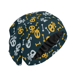 Bonnet Sleep Cap Hair Wrap Cover for Sleeping Satin Lined Head Wrap Nurse Cap Night Cap Slouchy Beanie for Men Women Skull