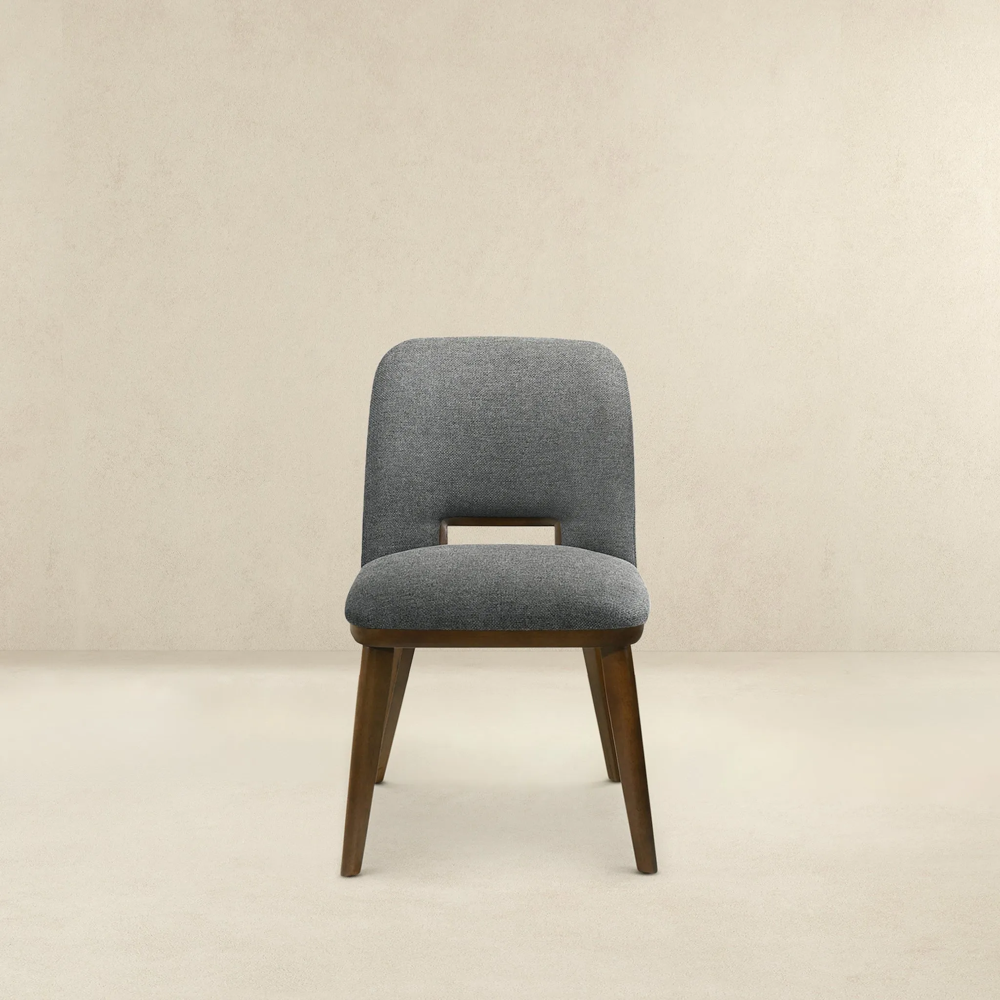 Bonney Dark Grey Fabric Dining Chair Set of 2