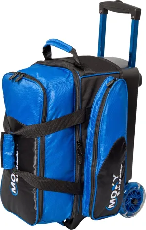 Bowlerstore Products Moxy Blade Premium Double Roller Bowling Bag- Royal/Black