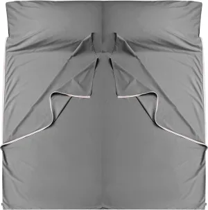 Brand - GANNAFEE Cotton Sleeping Bag Liner with Zipper - 100% Cotton Travel Sheet Sleep Sack Adult - Travel Sleeping Bag for Hotels Camping Hiking