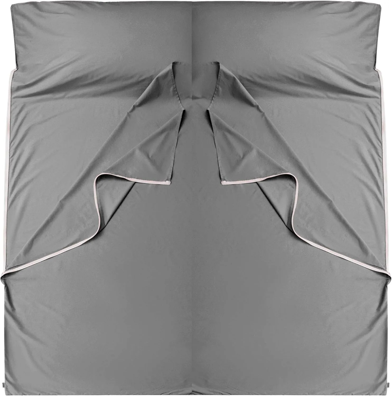 Brand - GANNAFEE Cotton Sleeping Bag Liner with Zipper - 100% Cotton Travel Sheet Sleep Sack Adult - Travel Sleeping Bag for Hotels Camping Hiking