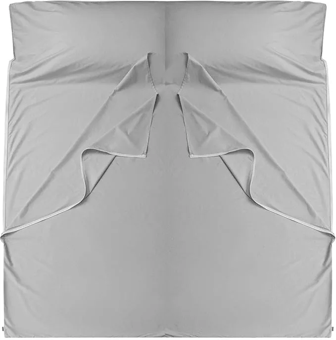 Brand - GANNAFEE Cotton Sleeping Bag Liner with Zipper - 100% Cotton Travel Sheet Sleep Sack Adult - Travel Sleeping Bag for Hotels Camping Hiking